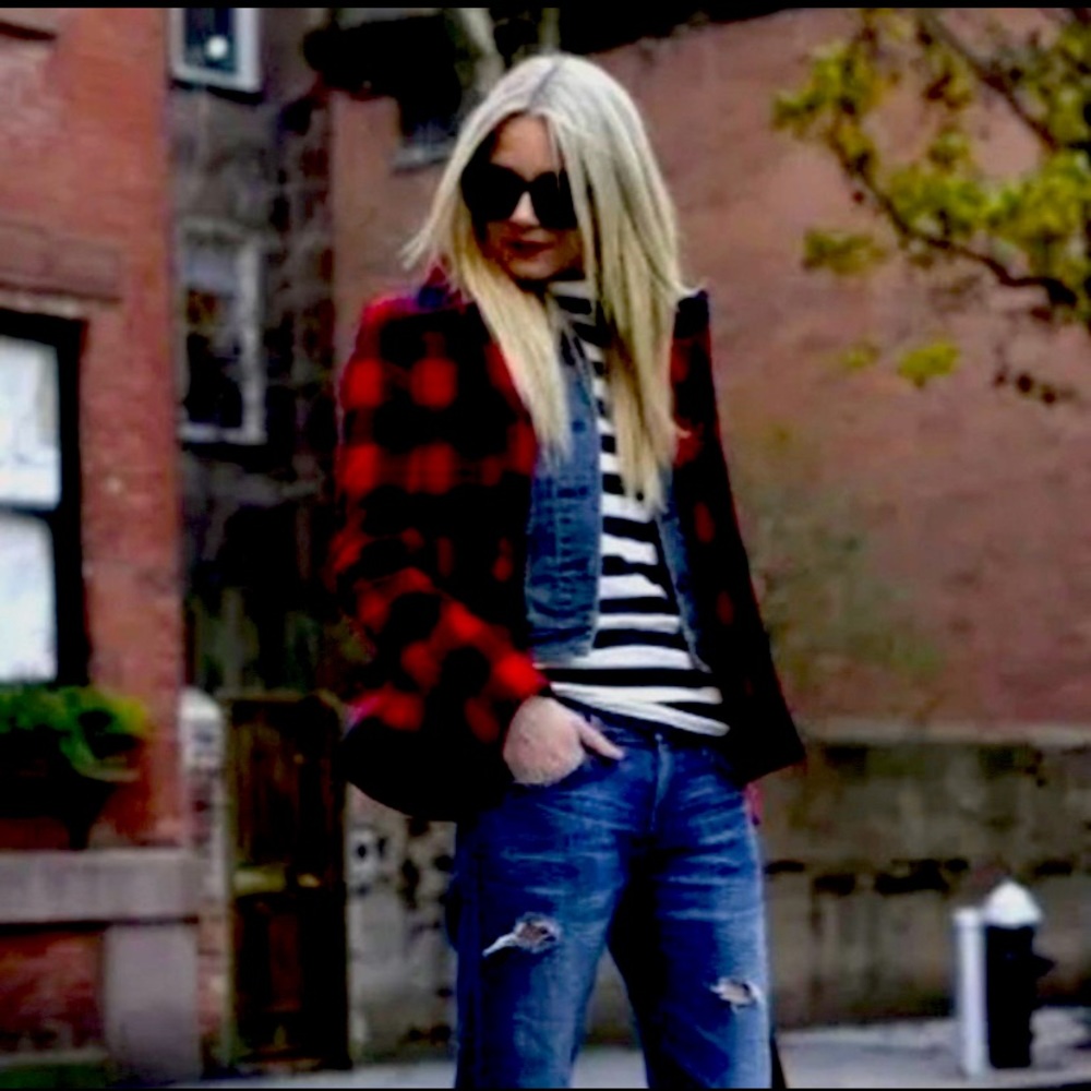 J. Crew Buffalo Plaid Wool Coat